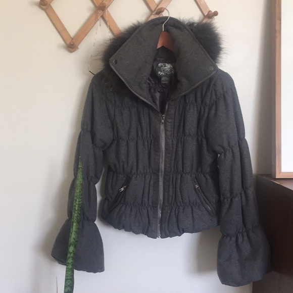 Ryu Jackets & Blazers - RYU Cropped Puffer Coat Faux Fur Hood